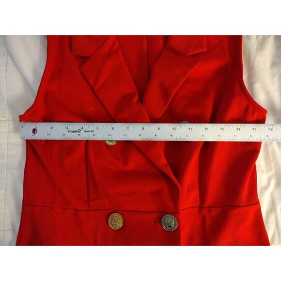 NEW Lac Bleu Red Tuxedo Body Con Dress( Large) Y2K - Picture 6 of 6
